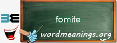 WordMeaning blackboard for fomite